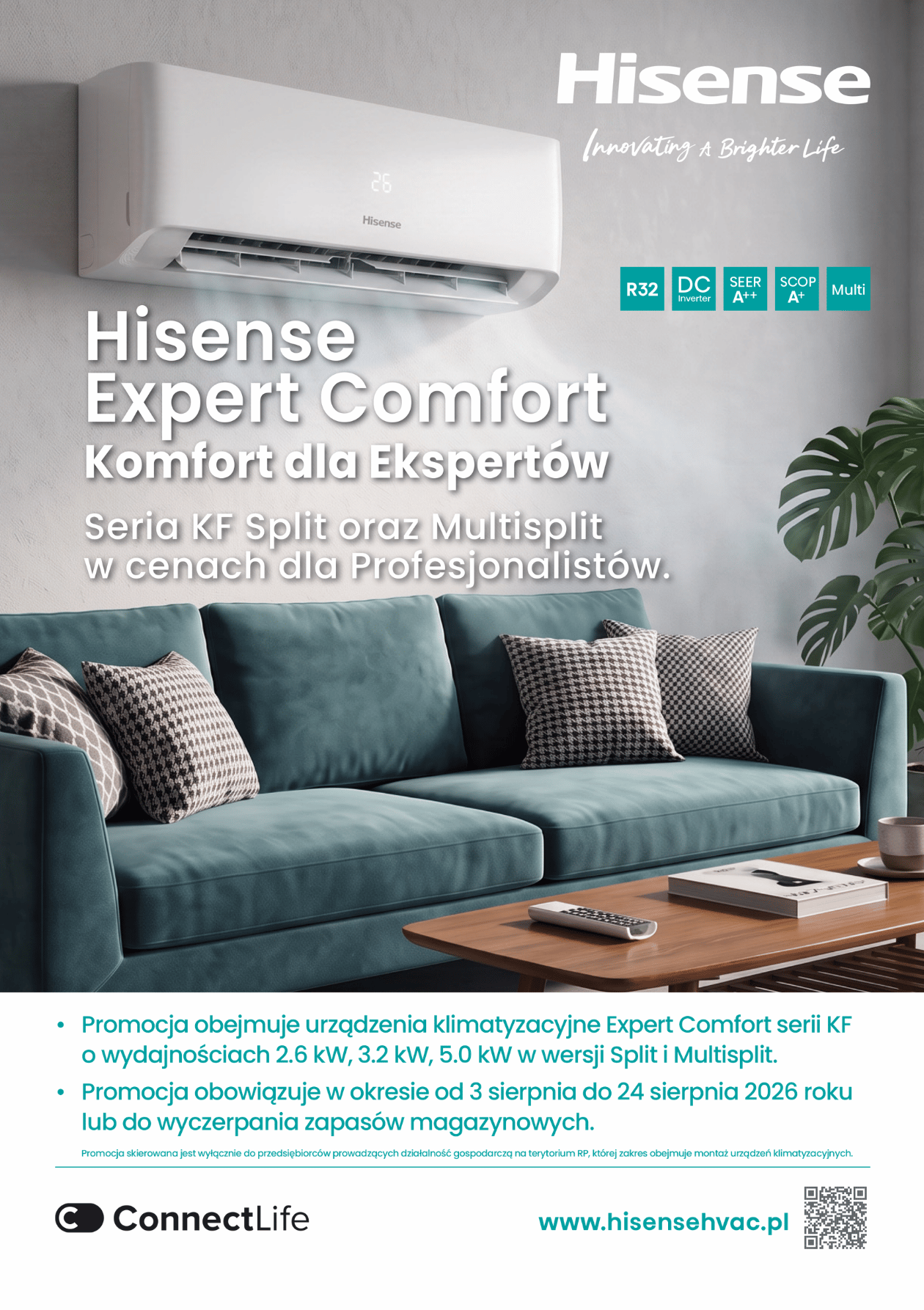 Hisense - urządzenia Expert Comfort w cenach dla Profesjonalistów!
